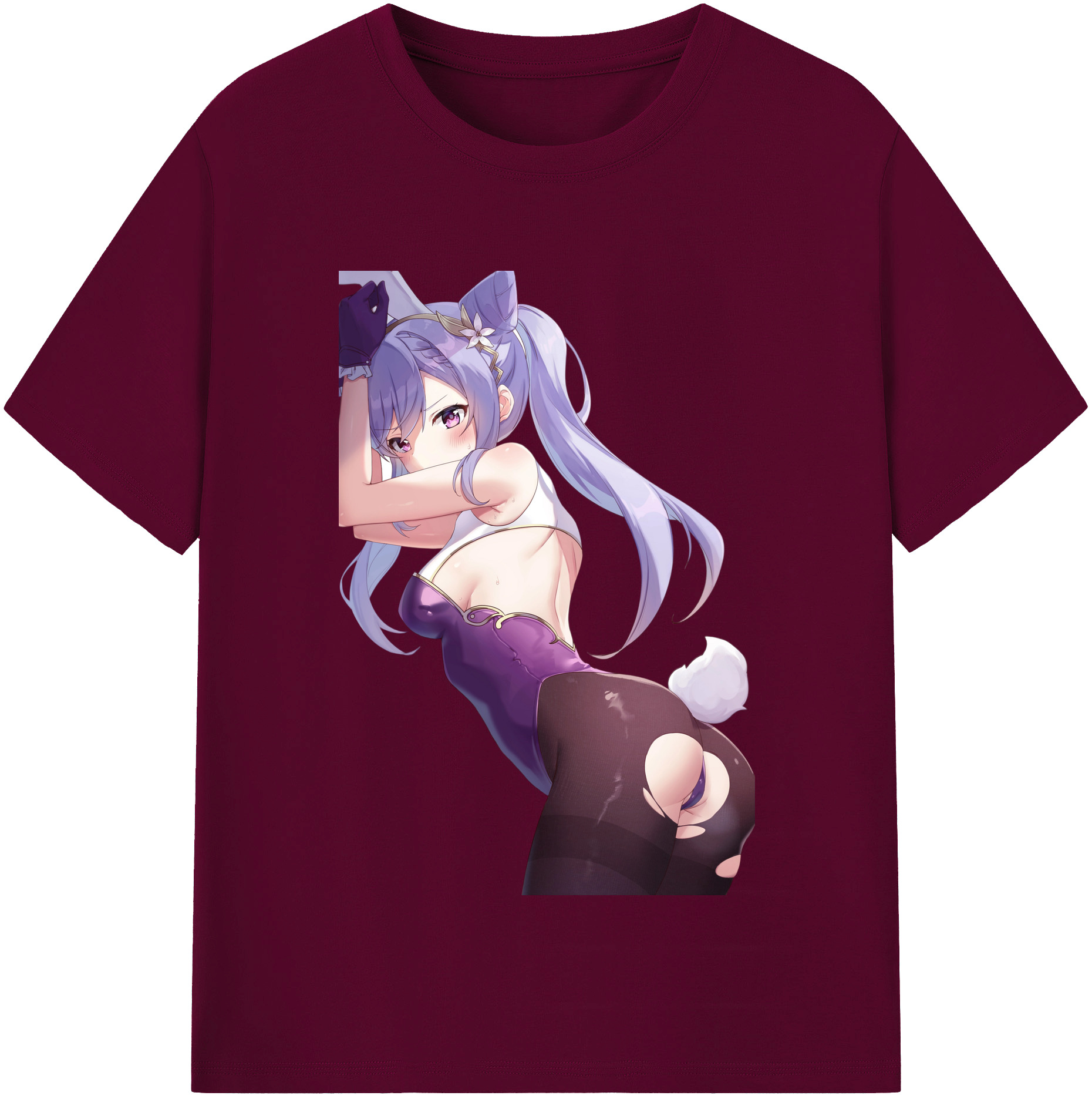 げんし神 刻晴 こくせい genshin Kokusei レディースカジュアルプリントTシャツ（綿100％）